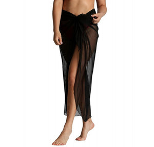 Long Sheer Mesh Cover-up Sarong
