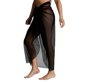 Long Sheer Mesh Cover-up Sarong