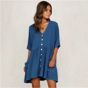Summer Short Sleeve Casual Loose Dress Maternity Clothes for Pregnant Women Vestidos Gravidas Lady Dress Pregnancy Dresses