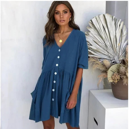 Summer Short Sleeve Casual Loose Dress Maternity Clothes for Pregnant Women Vestidos Gravidas Lady Dress Pregnancy Dresses