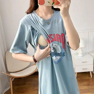 Breastfeeding Elbow Length Sleeve Dress