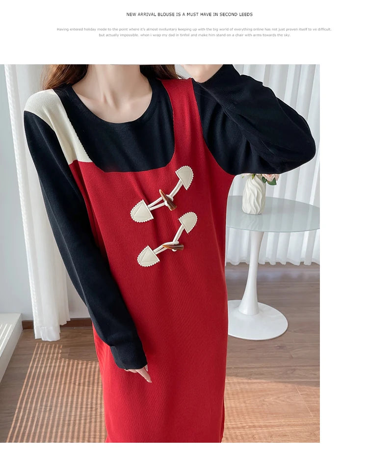 Red Square Collar Sleeveless Strap Dress