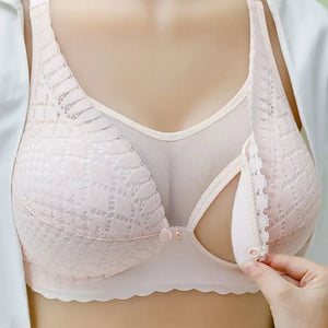 Front Button Maternity Nursing Bra Adjustable Gathered Underwear Comfortable Breastfeeding Bra for Feeding Pregnant Women Clothe
