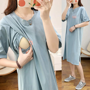 Breastfeeding Elbow Length Sleeve Dress