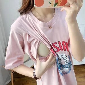 Breastfeeding Elbow Length Sleeve Dress