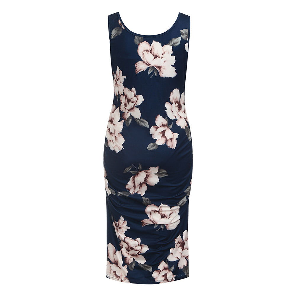 Women Polyester Loose Maternity Dress Daily Knee
