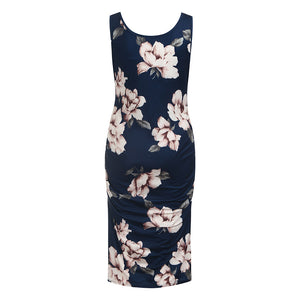 Women Polyester Loose Maternity Dress Daily Knee