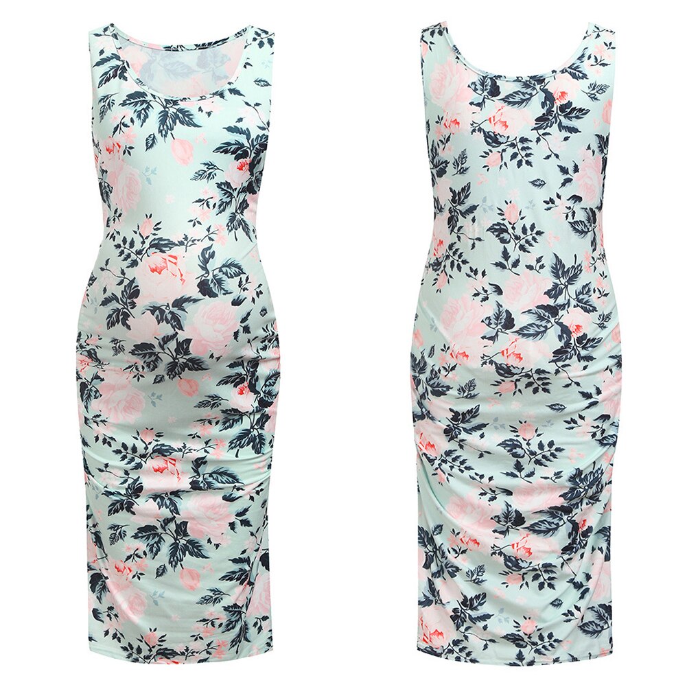 Women Polyester Loose Maternity Dress Daily Knee