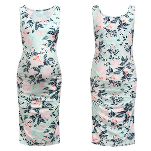 Women Polyester Loose Maternity Dress Daily Knee