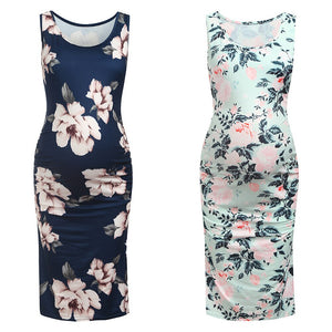 Women Polyester Loose Maternity Dress Daily Knee