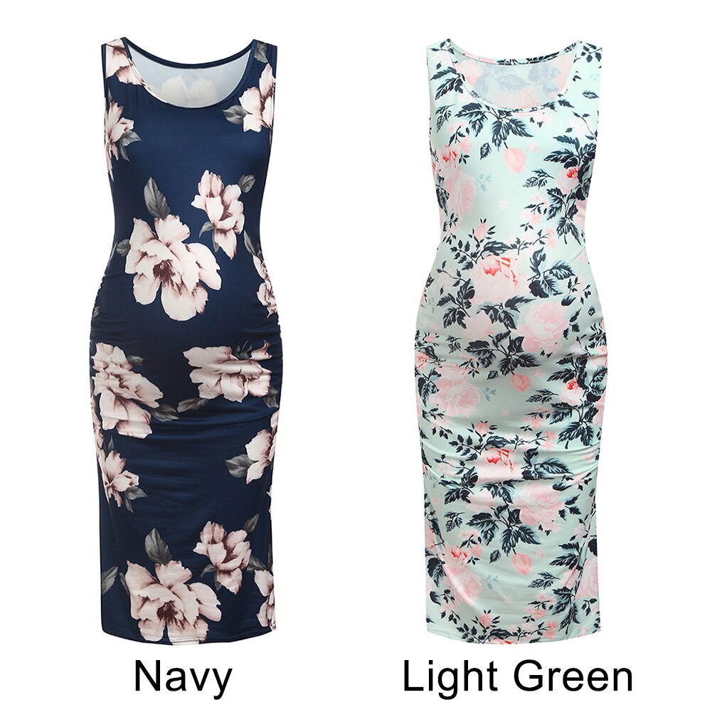 Women Polyester Loose Maternity Dress Daily Knee