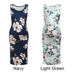 Women Polyester Loose Maternity Dress Daily Knee